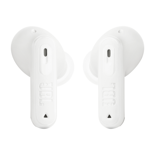JBL Tune Beam 2 - White - True Wireless Noise Cancelling Earbuds - Front